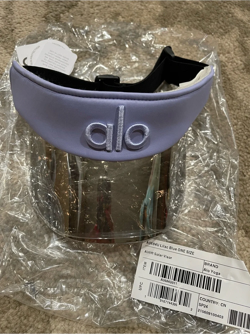Alo Yoga | NWT! RARE Airlift Solar Visor In Lilac Blue